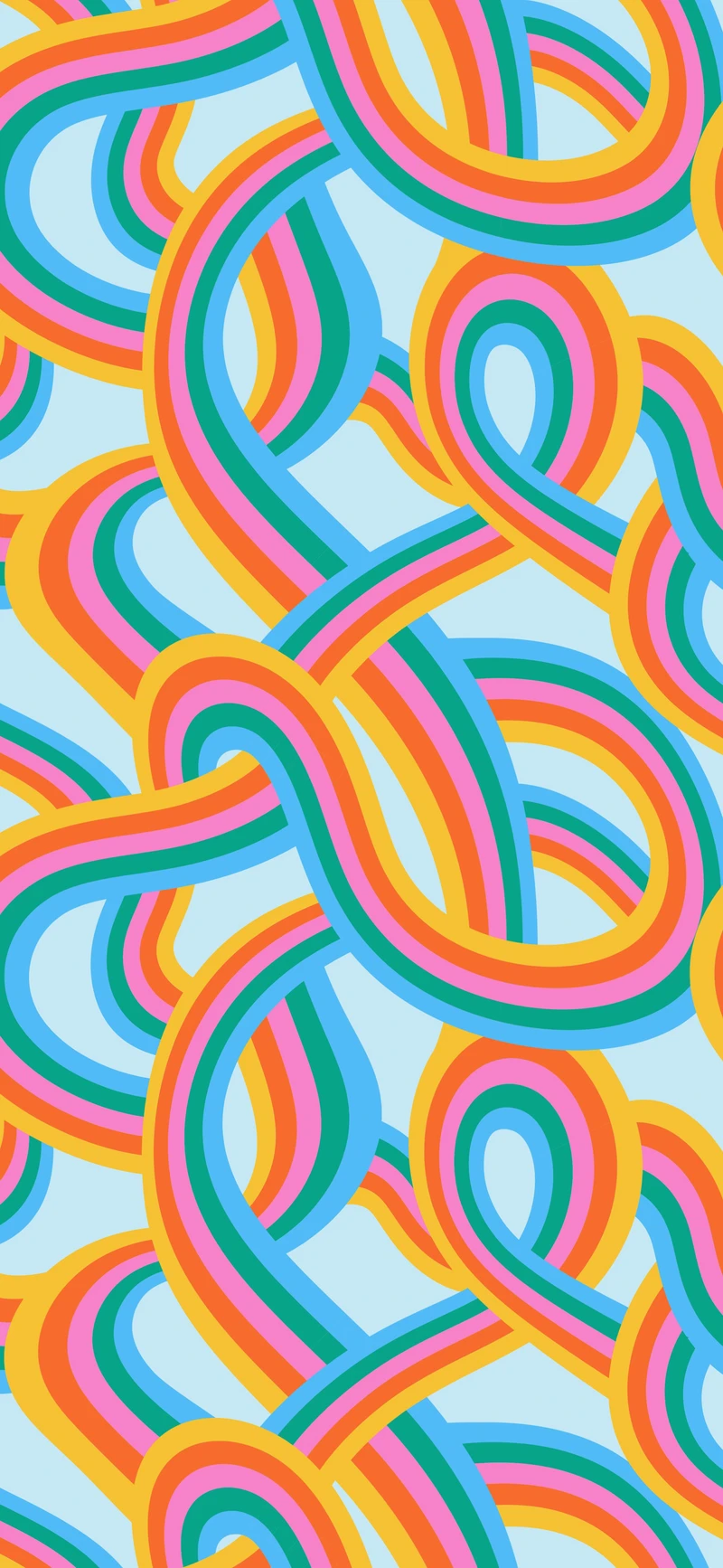 colorful retro swirling ribbon pattern