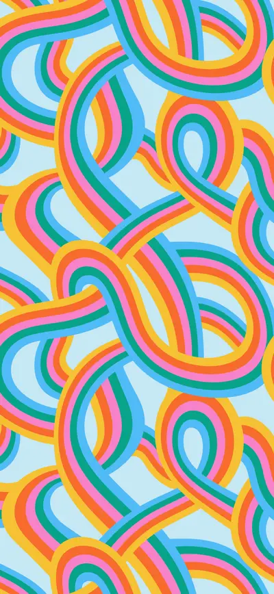 colorful retro swirling ribbon pattern