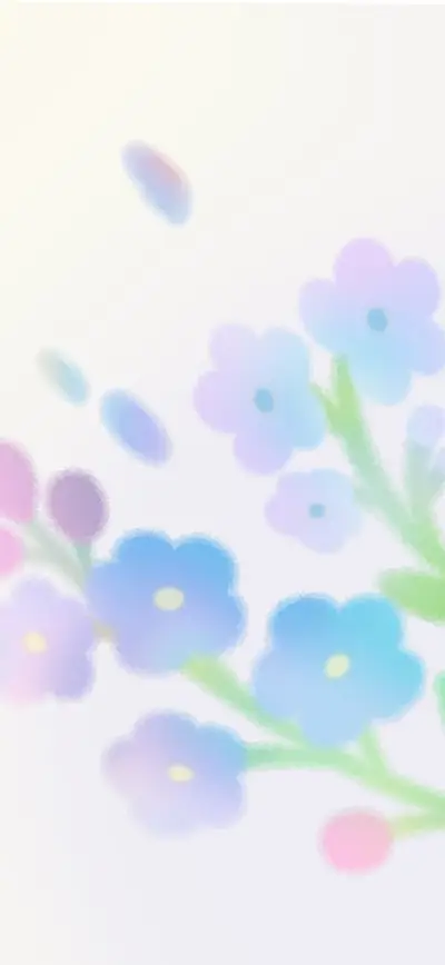 dreamy pastel blue purple flowers