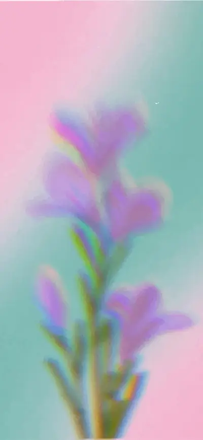 dreamy pastel purple flowers mint pink