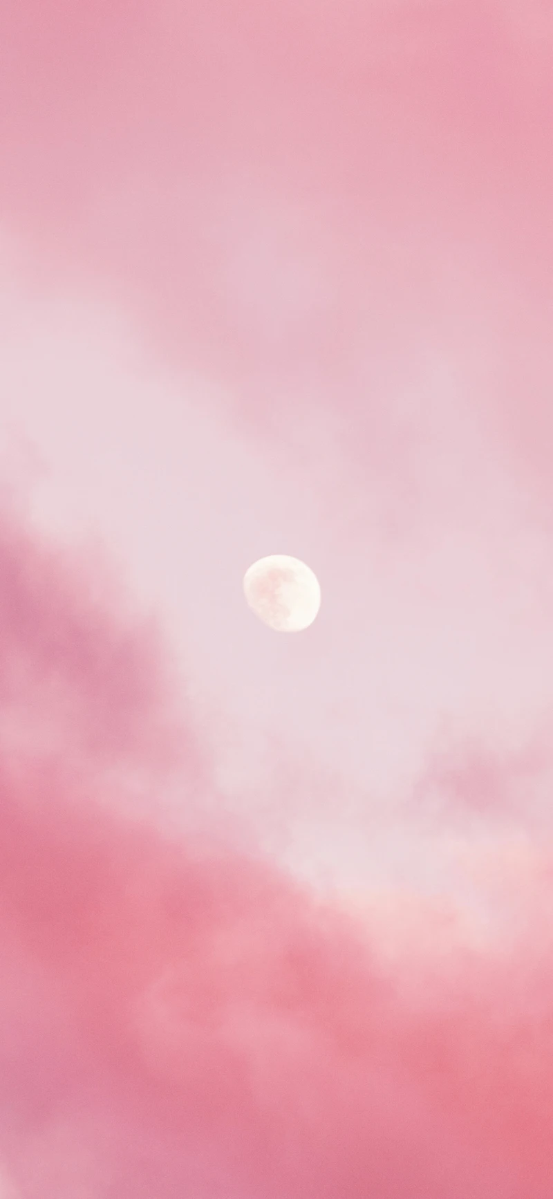 dreamy pink sky full moon