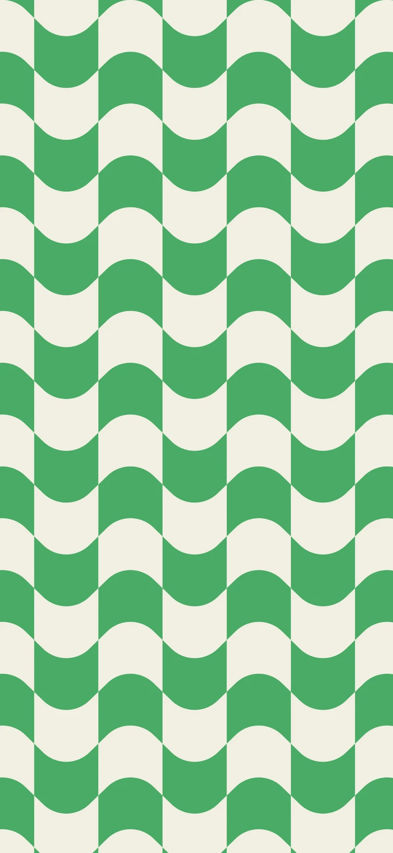 green cream retro wave pattern