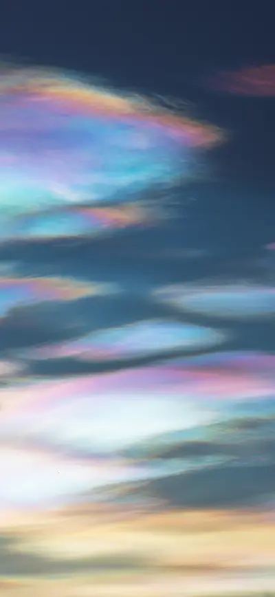 iridescent rainbow clouds dreamy sky