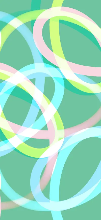 pastel mint abstract rings colorful