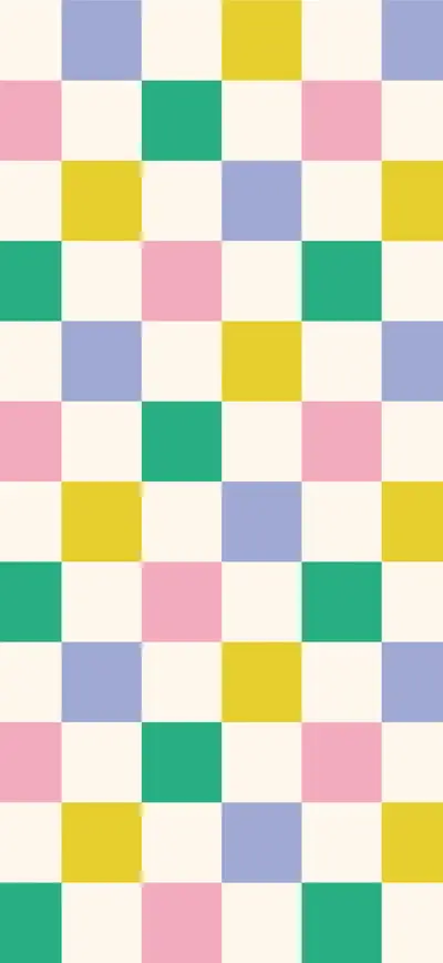 pastel multicolor checkerboard retro grid