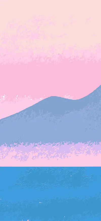 pastel pink blue mountain minimal
