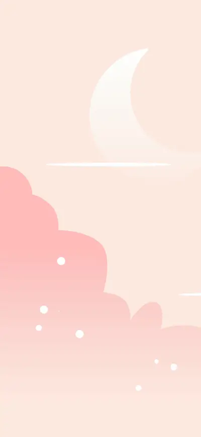 pastel pink dreamy moon clouds