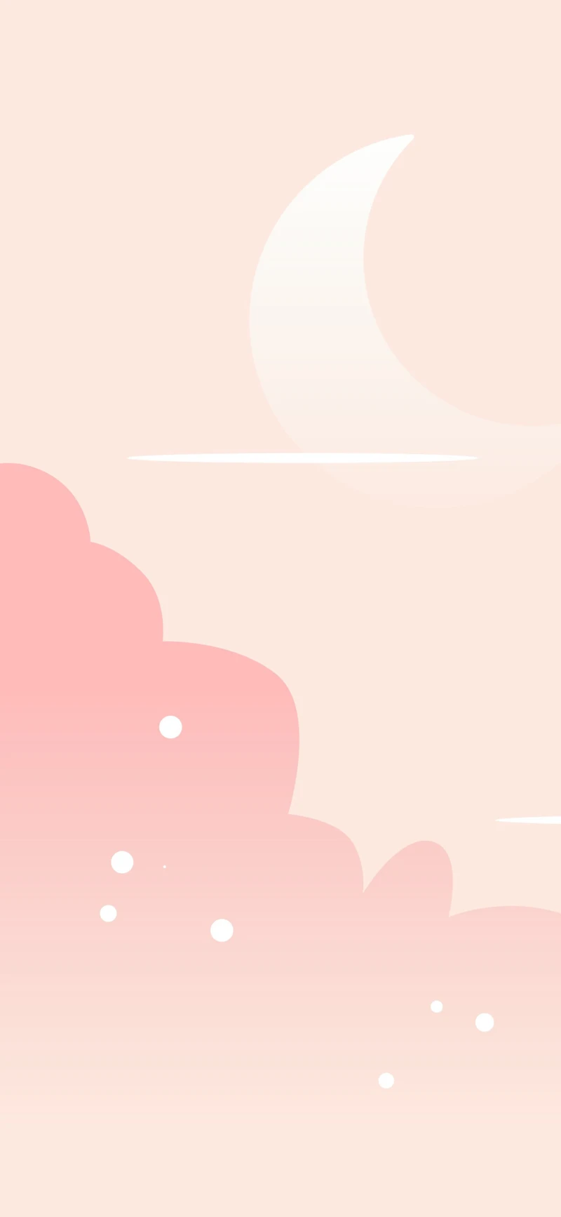 pastel pink dreamy moon clouds