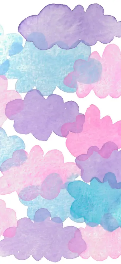 pastel watercolor clouds pink purple blue