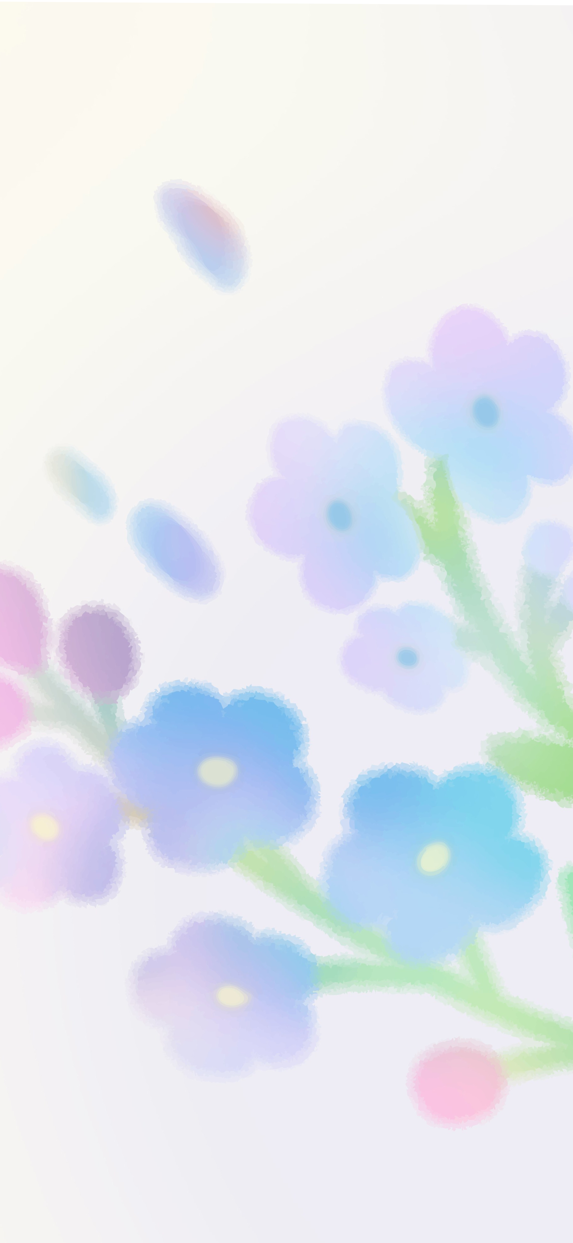 dreamy pastel blue purple flowers