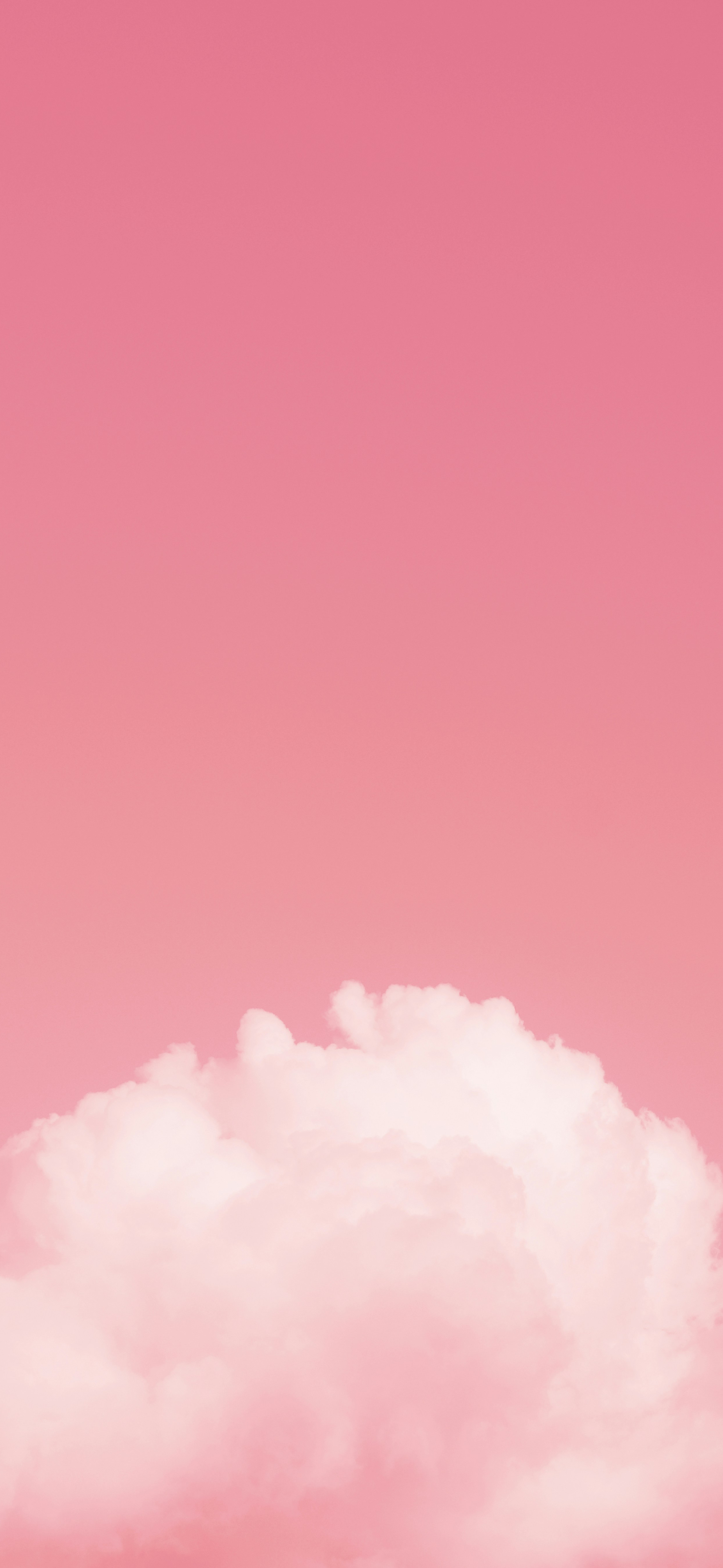 dreamy pink sky fluffy cloud