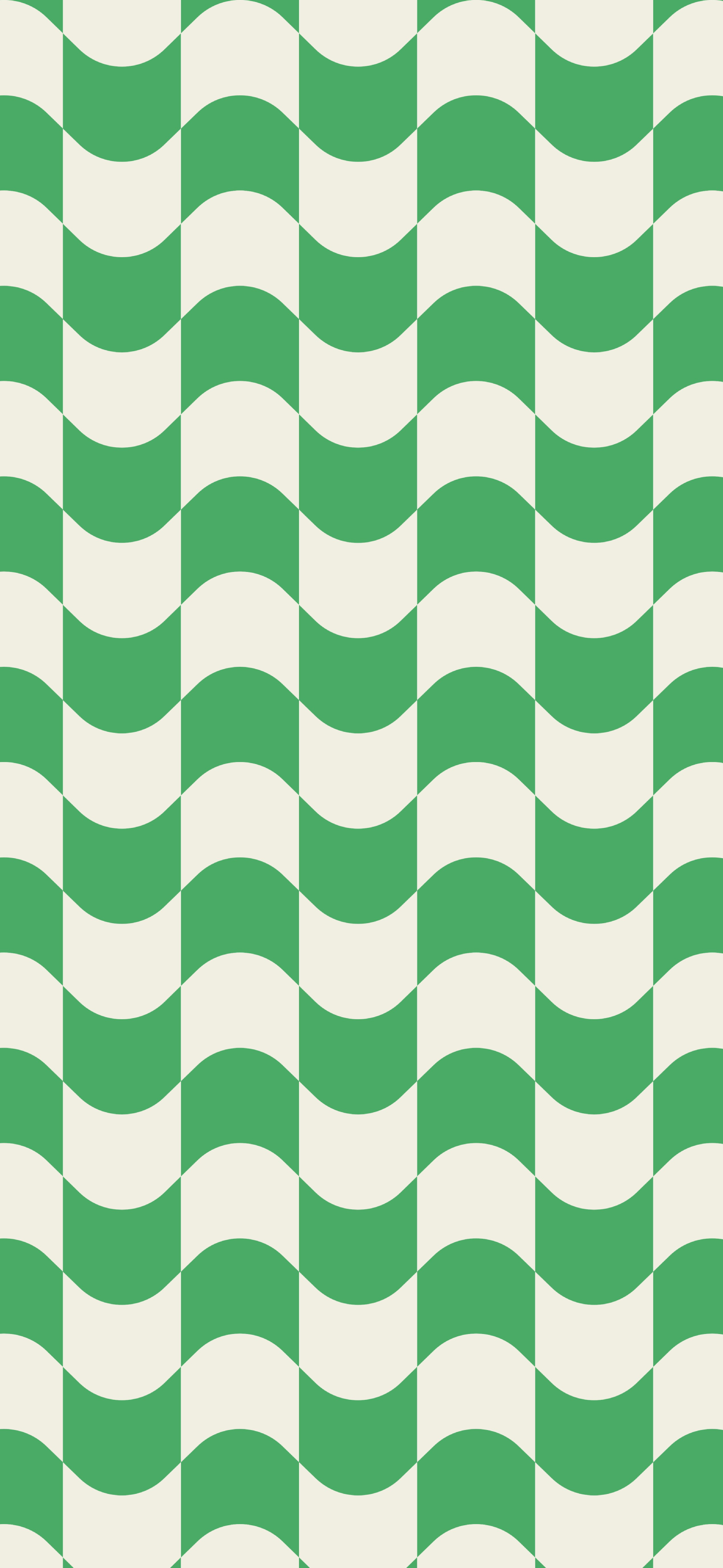 green cream retro wave pattern
