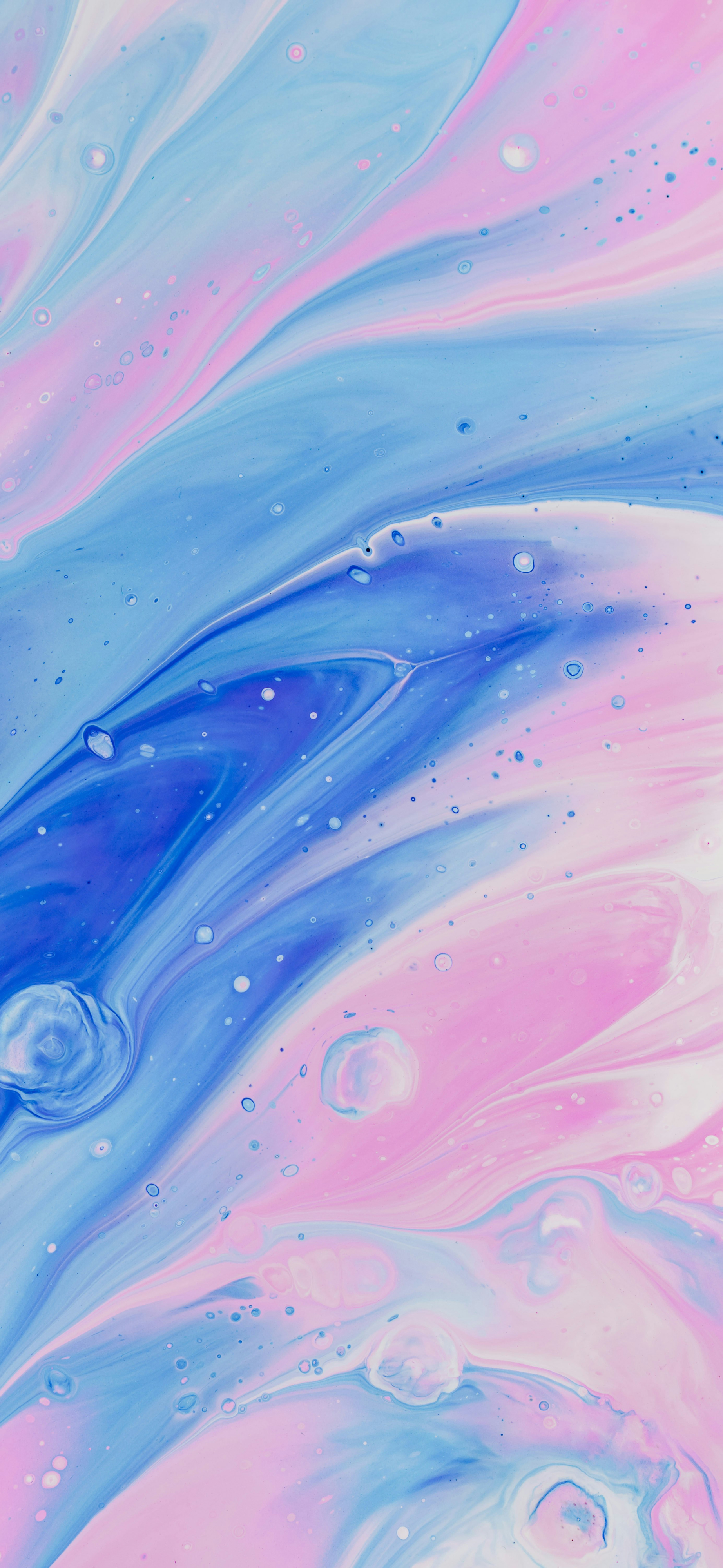 pastel blue pink fluid marble swirl