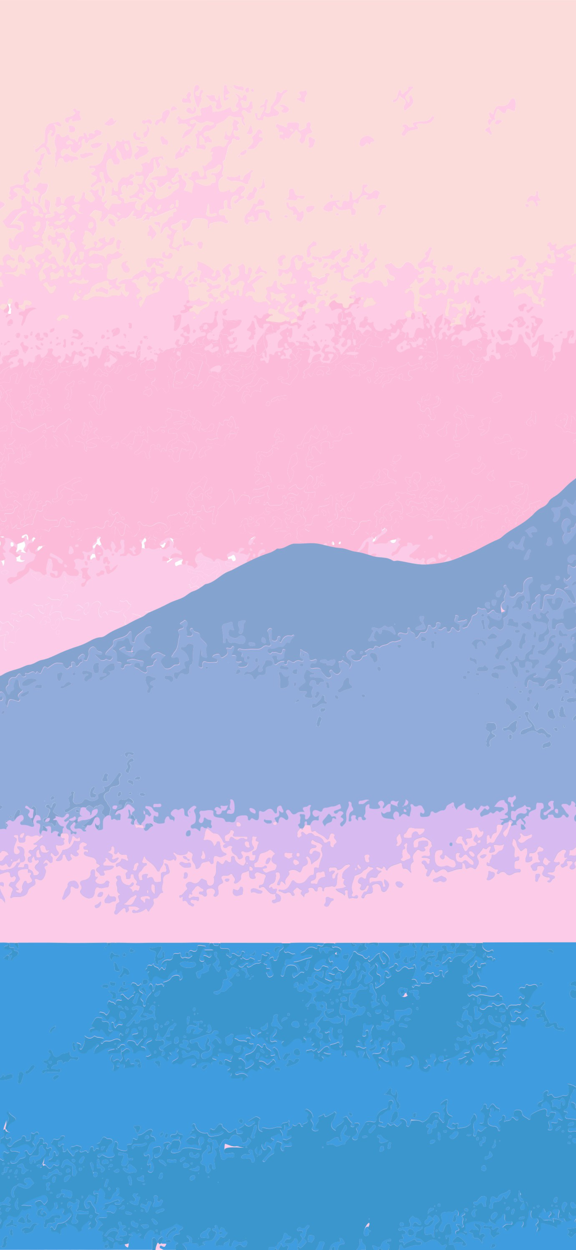 pastel pink blue mountain minimal