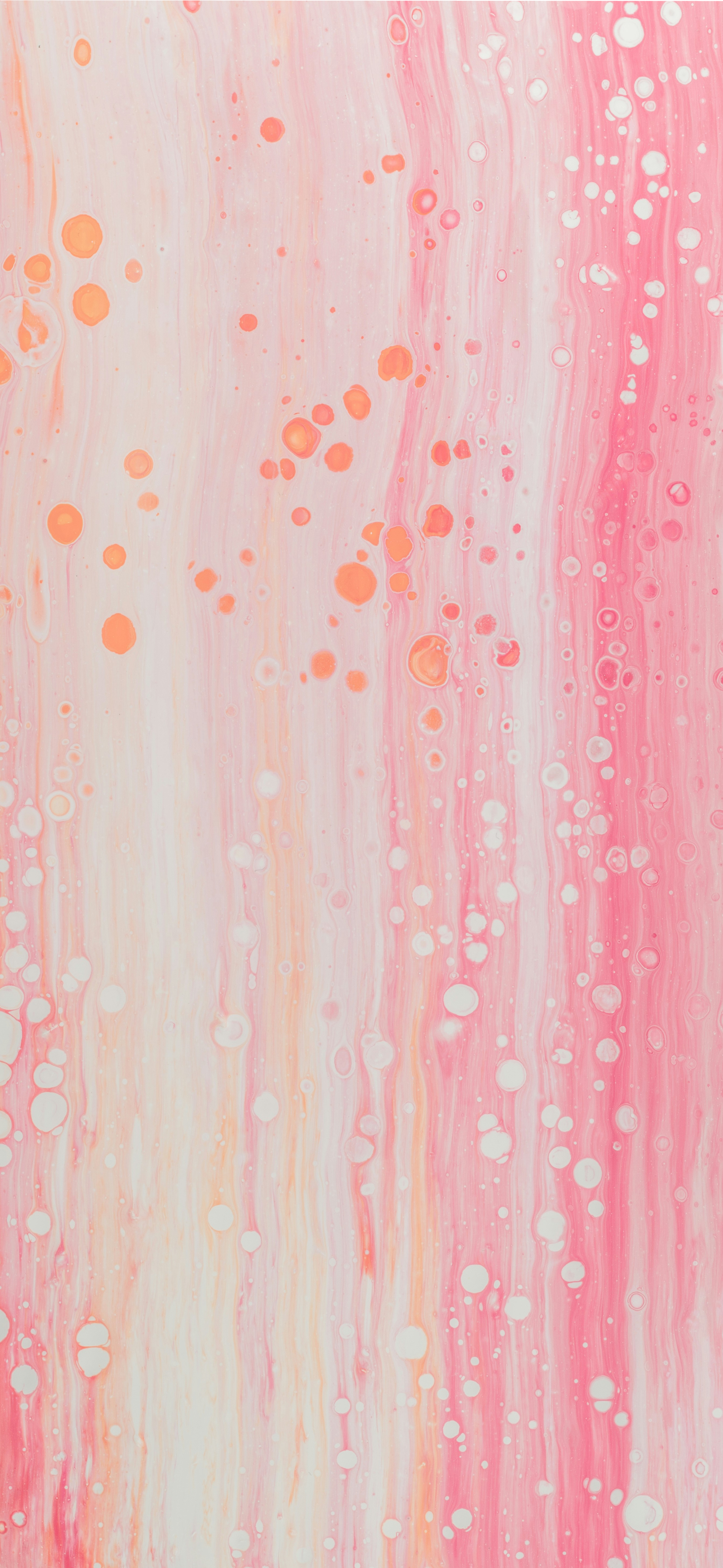 pastel pink peach fluid art bubbles